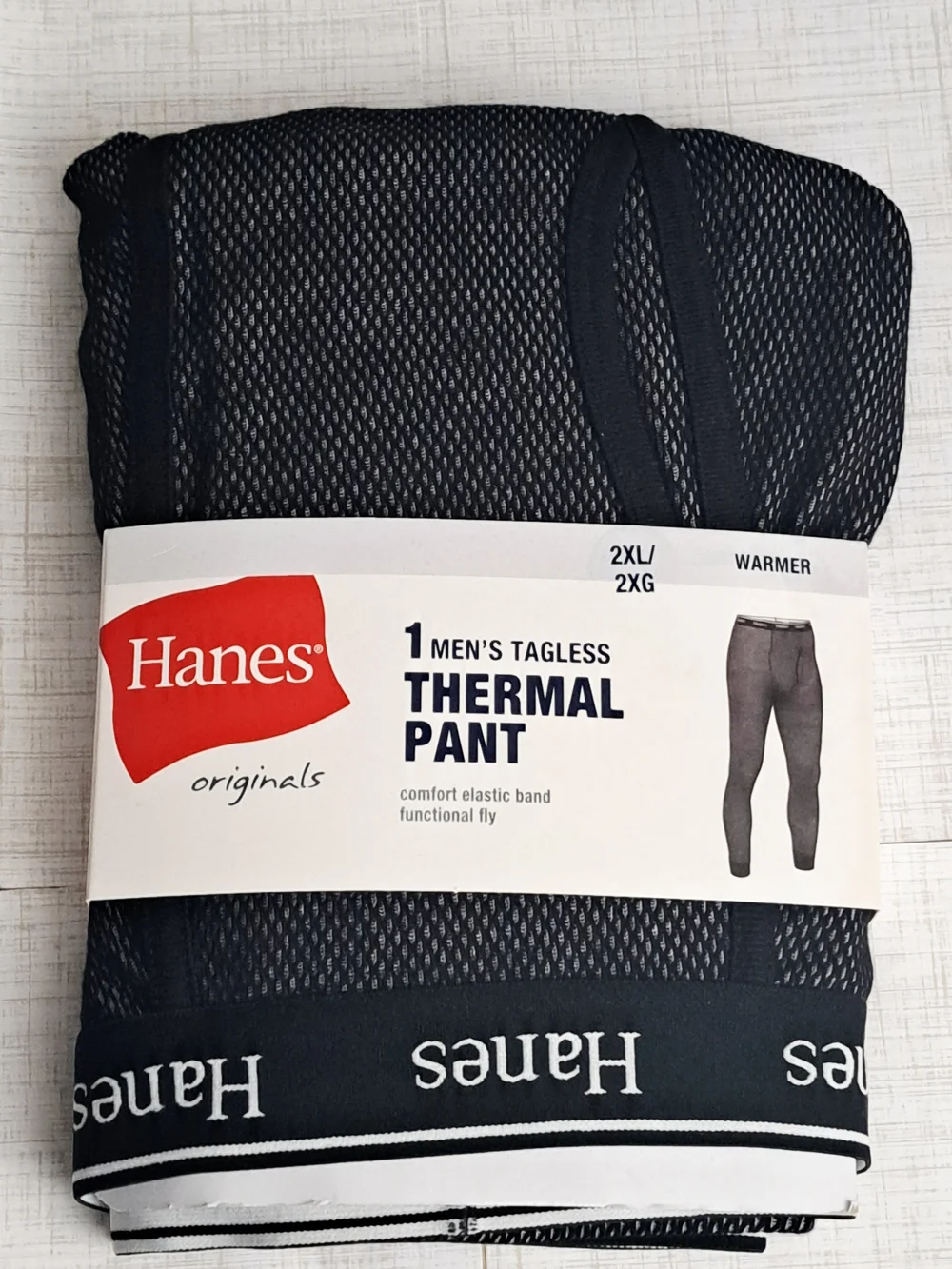Hanes Original Men's Tagless Thermal Pant - Black 2XL/2XG